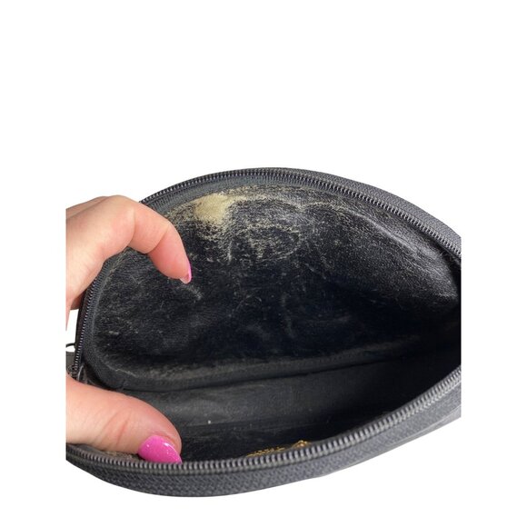 Vintage Gucci GG Black Canvas Crossbody NO STRAP With Zipper Closure & Gold-Tone - Picture 9 of 14